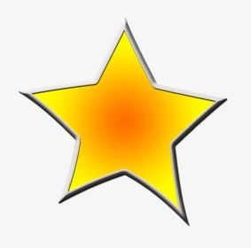 Yellow Framed Star Drawing - Transparent Star Yellow Drawing, HD Png Download, Free Download