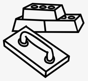 Vector Illustration Of Mason"s Masonry Bricks And Trowel - Brick Laying Tools Vector, HD Png Download, Free Download