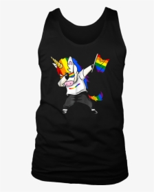 Unicorn Dabbing Lgbt Pride Flag Gay Lesbian T Shirt - Portable Network Graphics, HD Png Download, Free Download