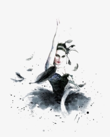 Drawing Ballet Cygnini Watercolor Painting Dance - Black Swan Ballet Painting, HD Png Download, Free Download