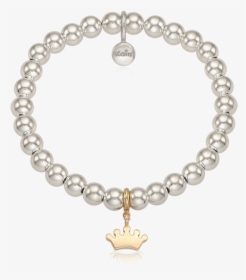 5k Gold Mini Tiara Charm Silver Ball Bracelet - Bracelet, HD Png Download, Free Download