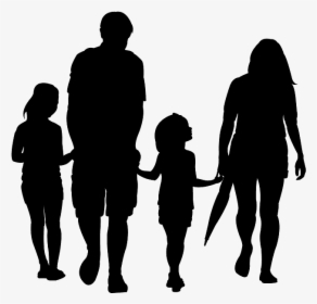 Family Silhouette Blue, HD Png Download, Free Download