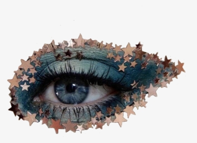 #eye #aesthetic #makeup #stars #blue #eyeshadow #pngs - Eye Makeup Aesthetic, Transparent Png, Free Download