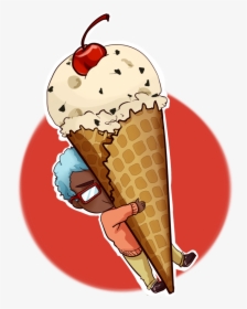 Transparent Ice Cream Sundaes Clipart - Ice Cream Cone, HD Png Download, Free Download