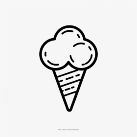 Ice Cream Cone Drawing Png, Transparent Png, Free Download