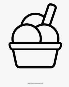 Ice Cream Scoops Coloring Page - Transportin Png, Transparent Png, Free Download