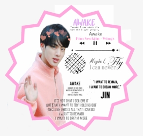 Bts Sticker Jin Awake , Png Download - Café De Flore, Transparent Png, Free Download