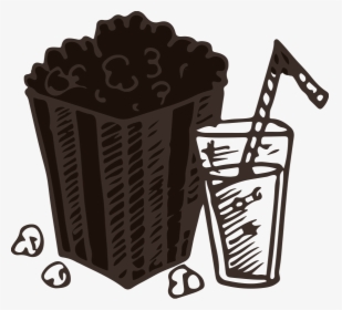 Popcorn Png Black And White, Transparent Png, Free Download