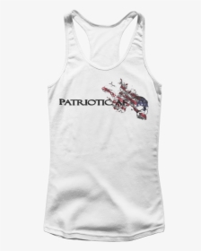 Patriotic Af Flaming Skull Women"s Racerback Tank"  - Active Tank, HD Png Download, Free Download