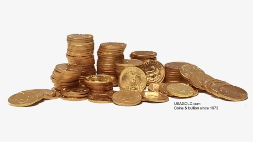 Photo Stack Of Modern Gold Bullion Coins - Cash, HD Png Download, Free Download
