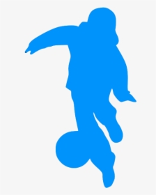 Blue Football Silhouette - Illustration, HD Png Download, Free Download