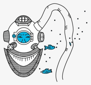 Deep Sea Diving Design Book Illustration - Cartoon, HD Png Download, Free Download
