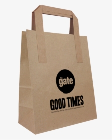 Printed Brown Paper Bags With External Tape Handles, - Tote Bag, HD Png Download, Free Download