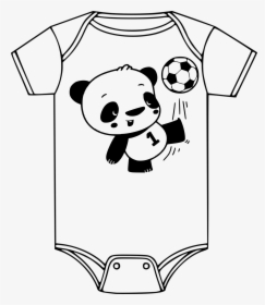 Panda Soccer Onesie - Panda Cartoon Soccer, HD Png Download, Free Download