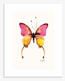 Yellow Watercolor Butterfly, HD Png Download, Free Download