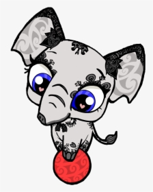 Clip Art Black And White Elephant By Rayayakuza On - Elephant Littlest Pet Shop Coloring Pages, HD Png Download, Free Download