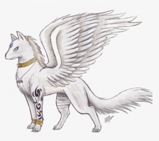 Transparent Anime Wolf Png - Anime Wolf With Wings, Png Download, Free Download