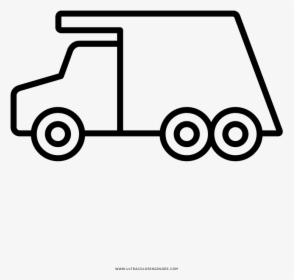 Garbage Truck Coloring Page - Toy Pickup Truck Coloring Page, HD Png Download, Free Download