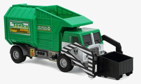 Tonka Mighty Motorized Garbage Truck, Fire Engine, - Tonka Garbage Truck With Action Figure, HD Png Download, Free Download