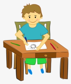 Kid With Attention Deficit Hyperactivity Disorder Make - Child Drawing Cartoon, HD Png Download, Free Download