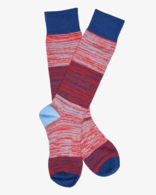 Powder Blue And Navy Marled - Sock, HD Png Download, Free Download