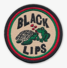 Black Lips Frog Kissing Turtle Patch - Emblem, HD Png Download, Free Download