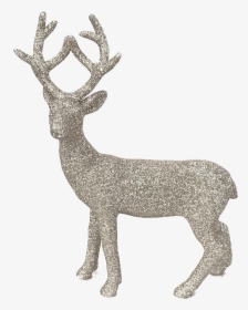 Sparkly Gold Christmas Deer - Deer, HD Png Download, Free Download