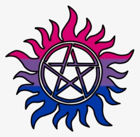 Bi Pride Supernatural Antipossesion - Supernatural Symbol, HD Png Download, Free Download