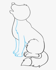 How To Draw Baby Wolf - Line Art, HD Png Download, Free Download