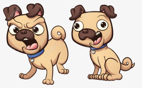 Dog Barking Clipart Collection Transparent Png - Angry Pug Dog Clipart, Png Download, Free Download