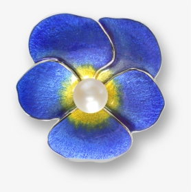 Nicole Barr Designs Sterling Silver Pansy Brooch-blue - Artificial Flower, HD Png Download, Free Download