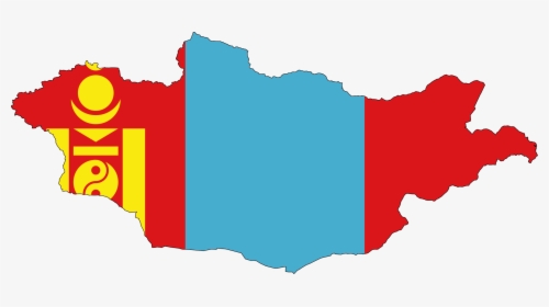 Mongolia Flag Map Large Map - Mongolian Map Flag, HD Png Download, Free Download