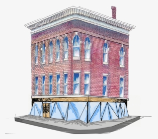 Storefront Drawing - Commercial Building, HD Png Download, Free Download