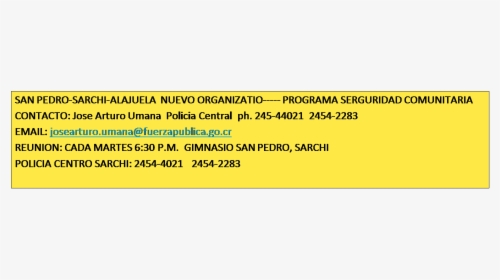 San Pedro Sarchi Alajuela Nuevo Organizatio Programa - Circle, HD Png Download, Free Download