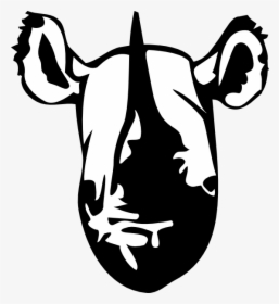 Drawing Black And White Rhino, HD Png Download, Free Download