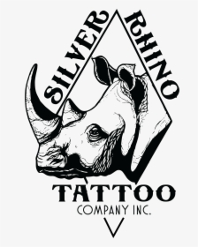 Silver Rhino Tattoo Company - Black Rhinoceros, HD Png Download, Free Download