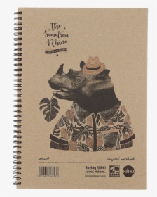 Recycled Save The Rhino A4 Hardback Notebook 160 Pages - Indian Rhinoceros, HD Png Download, Free Download