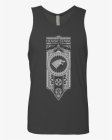 House Stark White Men"s Premium Tank Top - Game Of Thrones Banner Design, HD Png Download, Free Download