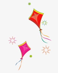 Transparent Makar Sankranti Line Leaf Kite For Happy, HD Png Download, Free Download