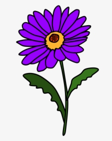 Daisy, Petals, Purple Clipart , Png Download - Purple Daisy Clipart, Transparent Png, Free Download