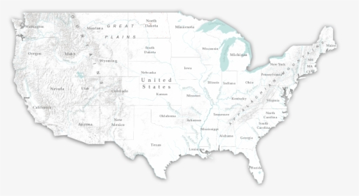 Outline Of The Us - Map, HD Png Download, Free Download