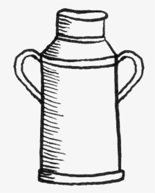 Milk Churn Drawing - Milk In Drawing, HD Png Download, Free Download