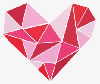 Drawing Geometry Heart - Geometric Heart Transparent Background, HD Png Download, Free Download