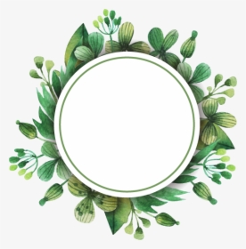 Flower Tulip Clip Art Painted Green Leaves - Green Leaves Frame Png, Transparent Png, Free Download