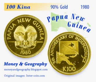 1980 Papua New Guinea 100 Kina Gold Coin In Proof Condition - Coin, HD Png Download, Free Download