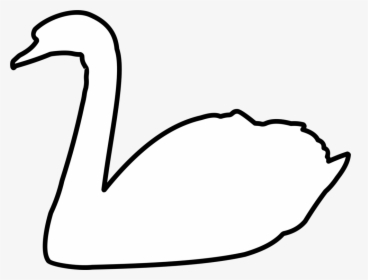 Line Art,water Bird,coloring Book - Swan Clipart Black And White, HD Png Download, Free Download