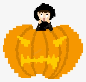 Vintage Pixelated Halloween Pumpkin Boy Design Image - Pumpkin Pixel Art Png, Transparent Png, Free Download