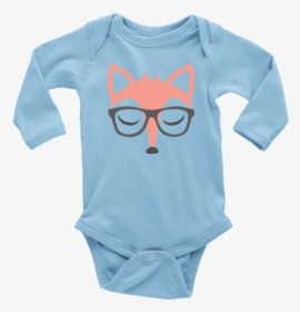 Nerd Glasses Fox Face Baby Onesie, Animal Cartoon Newborn - Infant Bodysuit, HD Png Download, Free Download