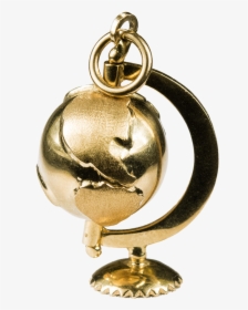 Fantastic 14k Gold Earth 3-d Spinning World Globe Pendant - Chain, HD Png Download, Free Download