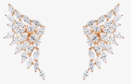 Messika Angel Small Pink Gold Earrings - Earrings, HD Png Download, Free Download